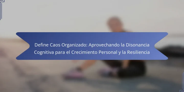 Define Caos Organizado: Aprovechando la Disonancia Cognitiva para el Crecimiento Personal y la Resiliencia