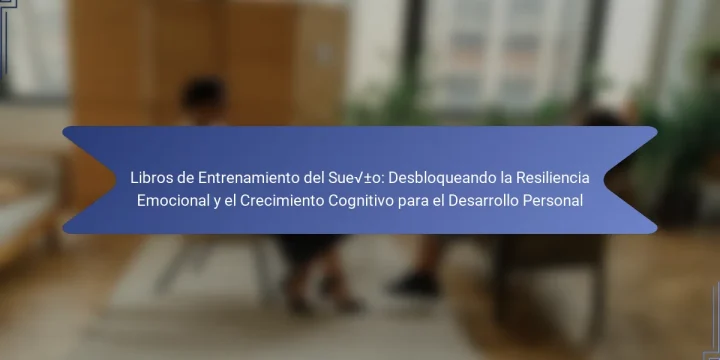 Libros de Entrenamiento del Sueño: Desbloqueando la Resiliencia Emocional y el Crecimiento Cognitivo para el Desarrollo Personal