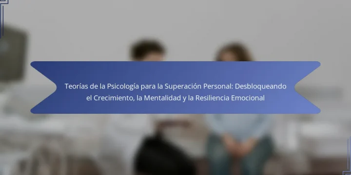 Teorías de la Psicología para la Superación Personal: Desbloqueando el Crecimiento, la Mentalidad y la Resiliencia Emocional